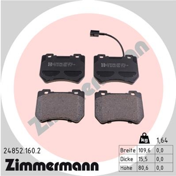 Zimmermann Brake pads for ALFA ROMEO 159 Sportwagon (939_) front