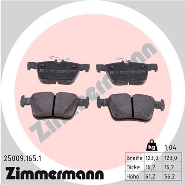 Zimmermann Brake pads for SEAT LEON ST (5F8) rear