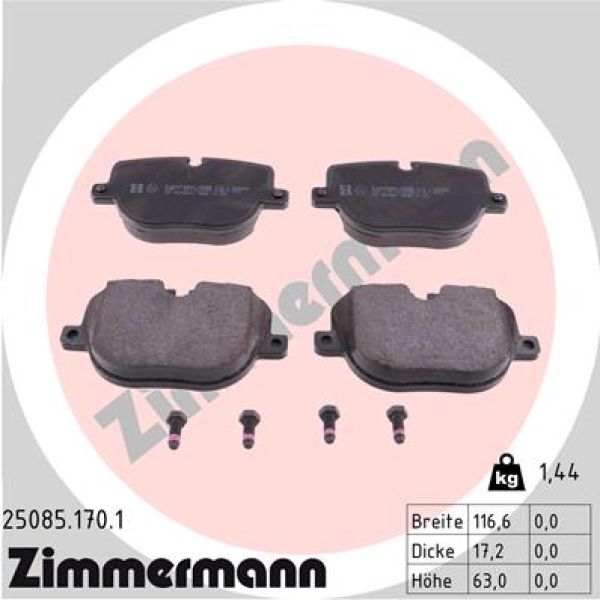 Zimmermann Brake pads for LAND ROVER RANGE ROVER III (L322) rear