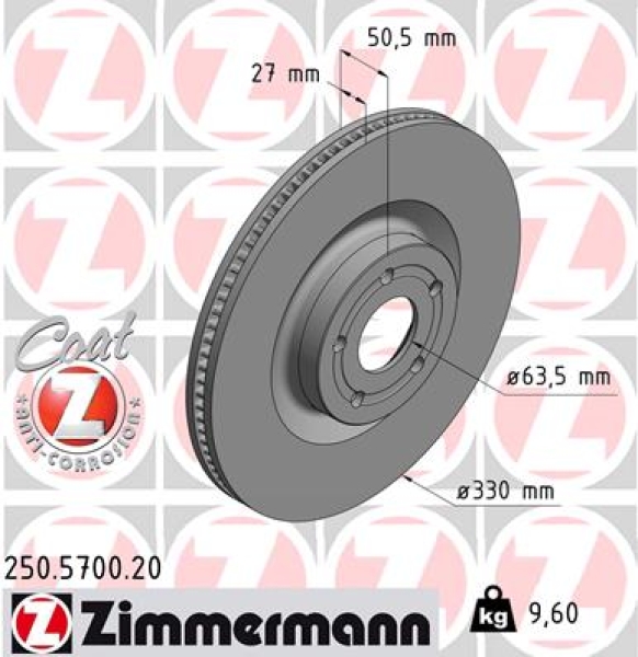 Zimmermann Brake Disc for FORD FOCUS IV Turnier (HP) front