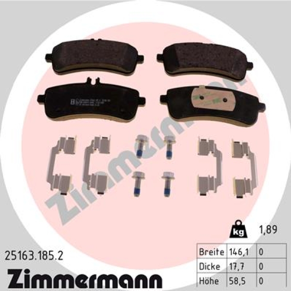 Zimmermann Brake pads for MERCEDES-BENZ C-KLASSE T-Model (S205) rear