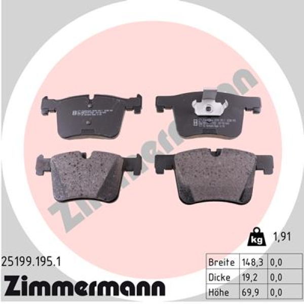 Zimmermann Brake pads for BMW X3 (F25) front