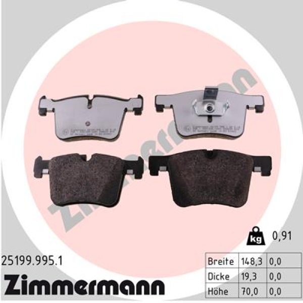 Zimmermann rd:z Brake pads for BMW X3 (F25) front