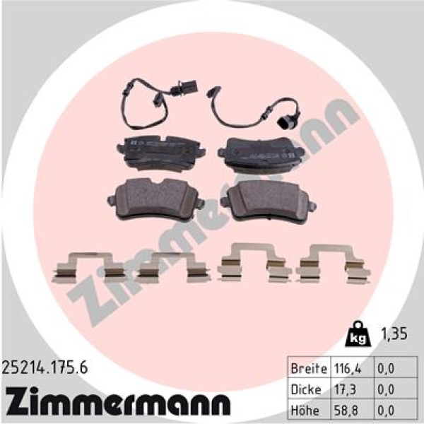 Zimmermann Brake pads for AUDI A8 (4H2, 4H8, 4HC, 4HL) rear