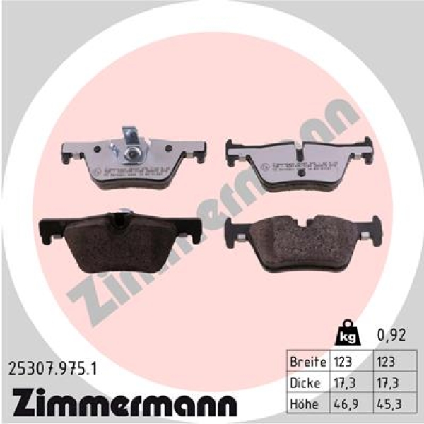 Zimmermann rd:z Bremsbeläge für BMW 4 Coupe (F32, F82) hinten