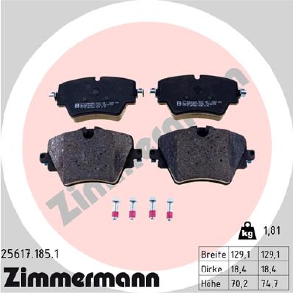 Zimmermann Bremsbeläge für BMW X1 (F48) vorne