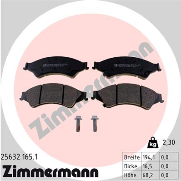 Zimmermann Brake pads for FORD RANGER (TKE) front