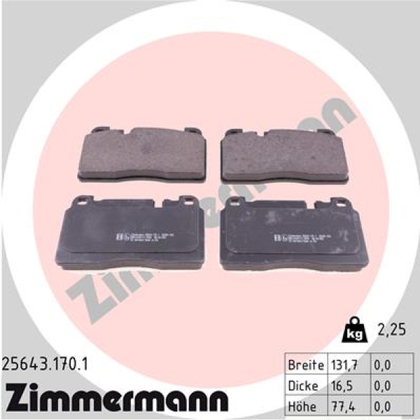 Zimmermann Brake pads for AUDI Q5 (FYB) front