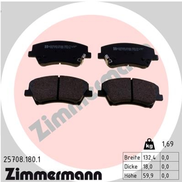Zimmermann Brake pads for KIA NIRO front