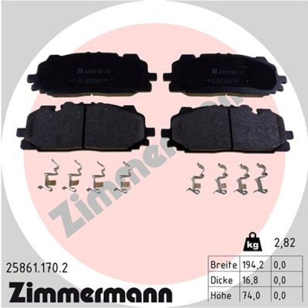 Zimmermann Bremsbeläge für AUDI A5 (F53) vorne