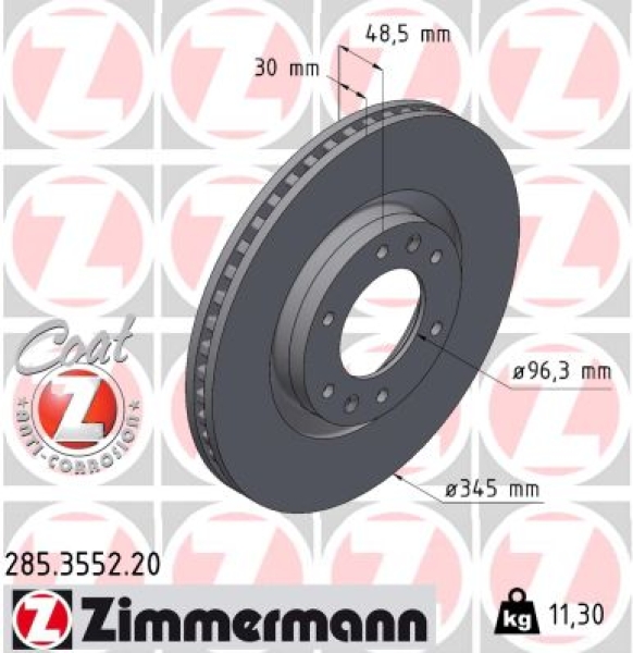 Zimmermann Brake Disc for HYUNDAI STARIA Bus (US4) front