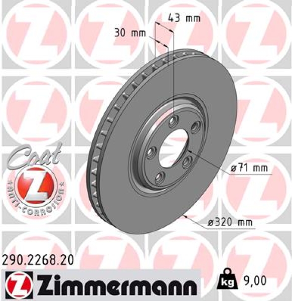 Zimmermann Bremsscheibe für JAGUAR S-TYPE (X200) vorne