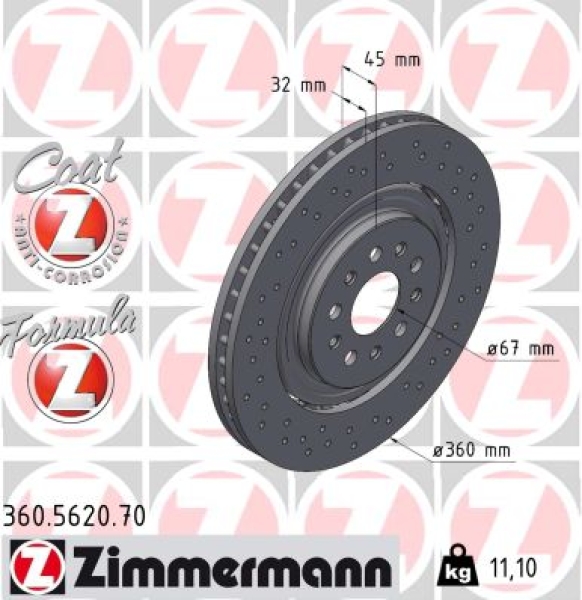 Zimmermann Brake Disc for MASERATI GHIBLI III (M157) front