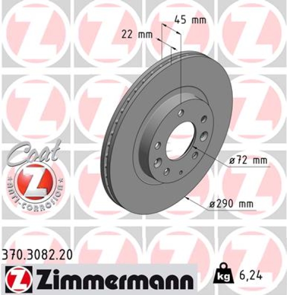 Zimmermann Bremsscheibe für MAZDA MX-5 III (NC) vorne