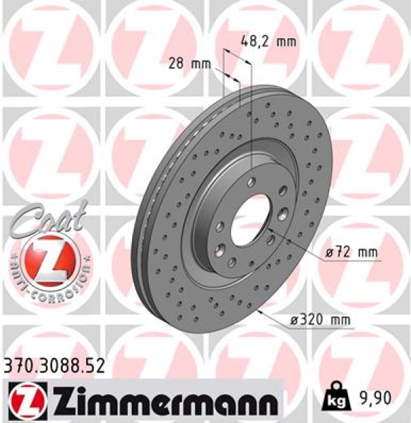 Zimmermann Sport Brake Disc for MAZDA CX-9 (TB) front