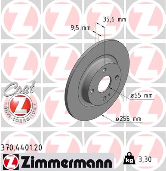 Zimmermann Brake Disc for MAZDA MX-5 RF Targa (ND) rear