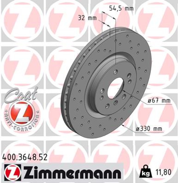 Zimmermann Sport Brake Disc for MERCEDES-BENZ M-KLASSE (W164) front