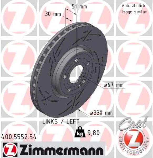 Zimmermann Sport Brake Disc for MERCEDES-BENZ CLA (C118) front left