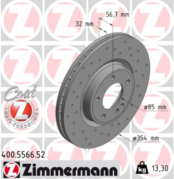 Zimmermann Sport Brake Disc for MERCEDES-BENZ G-KLASSE (W463) front
