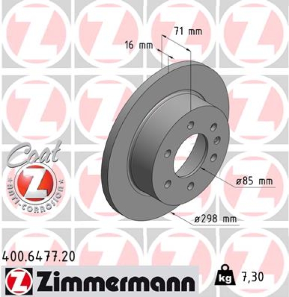 Zimmermann Brake Disc for MERCEDES-BENZ SPRINTER 3,5-t Pritsche/Fahrgestell (906) rear