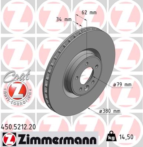 Zimmermann Bremsscheibe für LAND ROVER RANGE ROVER SPORT (L320) vorne