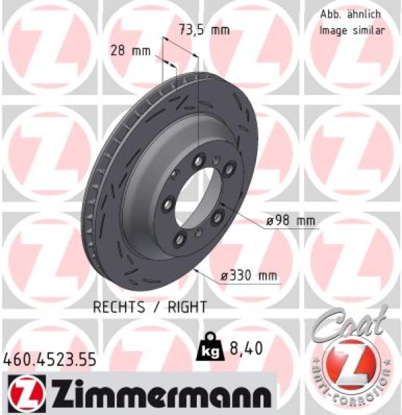 Zimmermann Sport Brake Disc for PORSCHE CAYENNE (9YA) rear right