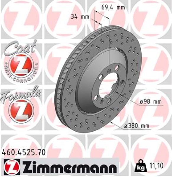 Zimmermann Brake Disc for PORSCHE 911 (991) front right
