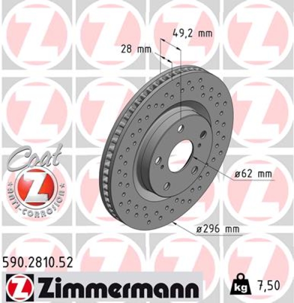 Zimmermann Sport Brake Disc for TOYOTA RAV 4 III (_A3_) front