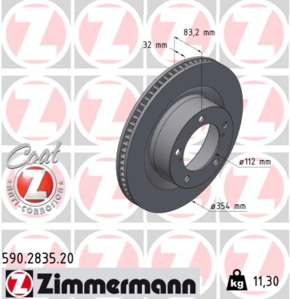 Zimmermann Brake Disc for TOYOTA LAND CRUISER 200 (_J2_) front