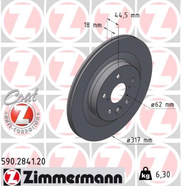 Zimmermann Brake Disc for TOYOTA RAV 4 V (_A5_, _H5_) rear