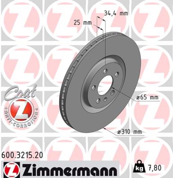 Zimmermann Brake Disc for SEAT IBIZA IV SPORTCOUPE (6J1, 6P5) front