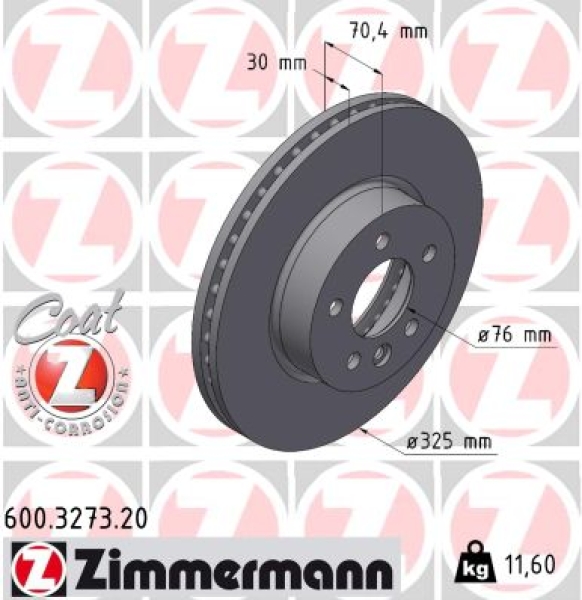 Zimmermann Brake Disc for VW CRAFTER Bus (SYI, SYJ) front