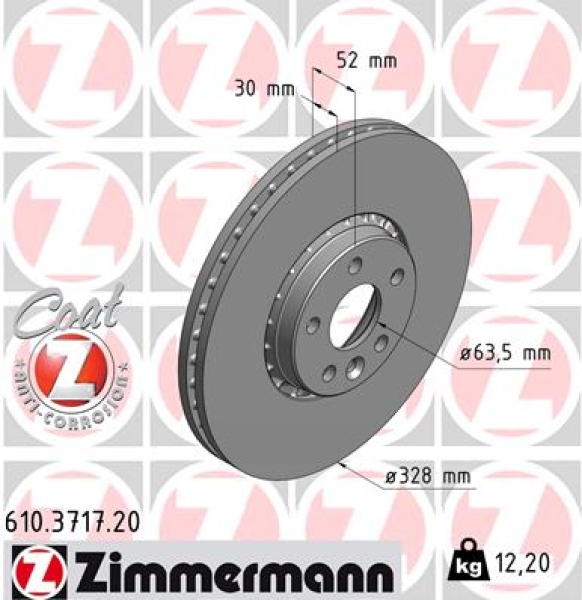 Zimmermann Brake Disc for VOLVO XC60 (156) front