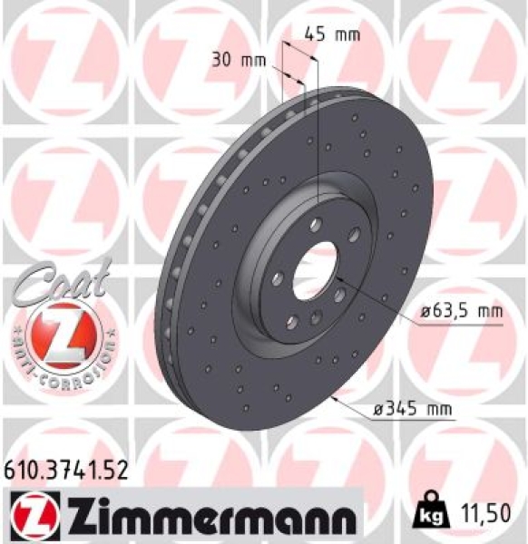Zimmermann Sportbremsscheibe Sport Z für SMART #1 vorne