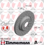 Zimmermann Sport Brake Disc for AUDI TT (FV3, FVP) rear