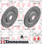 Zimmermann Sport Brake Disc for AUDI A7 Sportback (4GA, 4GF) rear