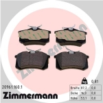 Zimmermann Brake pads for SEAT EXEO ST (3R5) rear