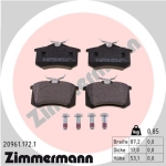 Zimmermann Brake pads for CITROËN DS3 rear