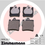 Zimmermann Brake pads for MERCEDES-BENZ E-KLASSE Cabriolet (A124) rear