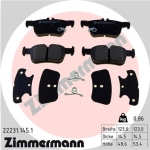 Zimmermann Brake pads for FORD FOCUS IV Stufenheck (HM) rear