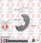 Zimmermann Bremstrommel für FIAT FIORINO (127_) hinten