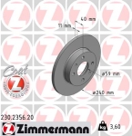 Zimmermann Brake Disc for FIAT MAREA (185_) rear