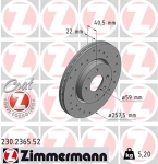 Zimmermann Sportbremsscheibe Sport Z für FIAT STILO Multi Wagon (192_) vorne