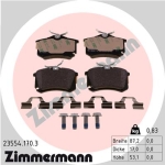 Zimmermann Brake pads for SKODA RAPID (NH3) rear