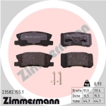 Zimmermann Brake pads for CITROËN C-CROSSER (EP_) rear