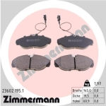 Zimmermann Brake pads for FIAT DUCATO Kasten (230_) front