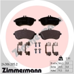 Zimmermann Brake pads for MERCEDES-BENZ C-KLASSE Coupe (C204) front