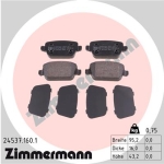 Zimmermann Brake pads for FORD MONDEO IV (BA7) rear