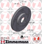 Zimmermann Brake Disc for HYUNDAI SANTA FÉ II (CM) front right
