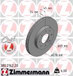 Zimmermann Brake Disc for MITSUBISHI GALANT VI Kombi (EA_) front